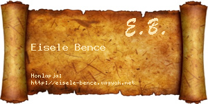 Eisele Bence névjegykártya